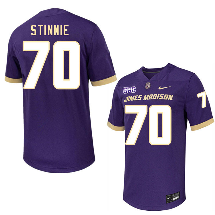 #70 Aaron Stinnie JMU Jersey,James Madison Dukes Football Jerseys Stitched-Purple